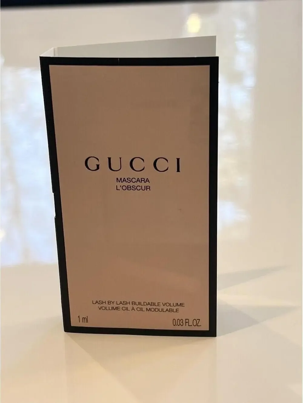 GUCCI Lash By Lash L'Obscur Length Mascara Black .03oz Trial Size NEW